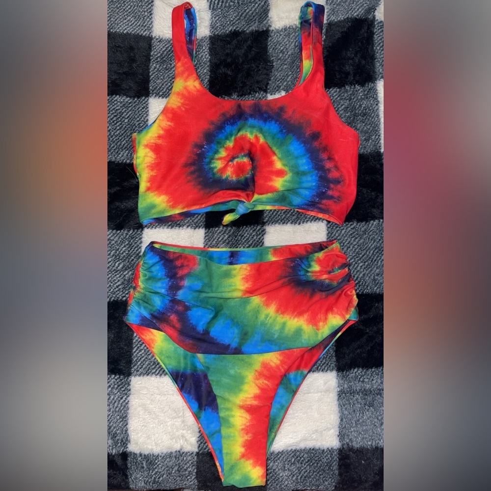 Zaful Multicolor Tie-Dye Bikini